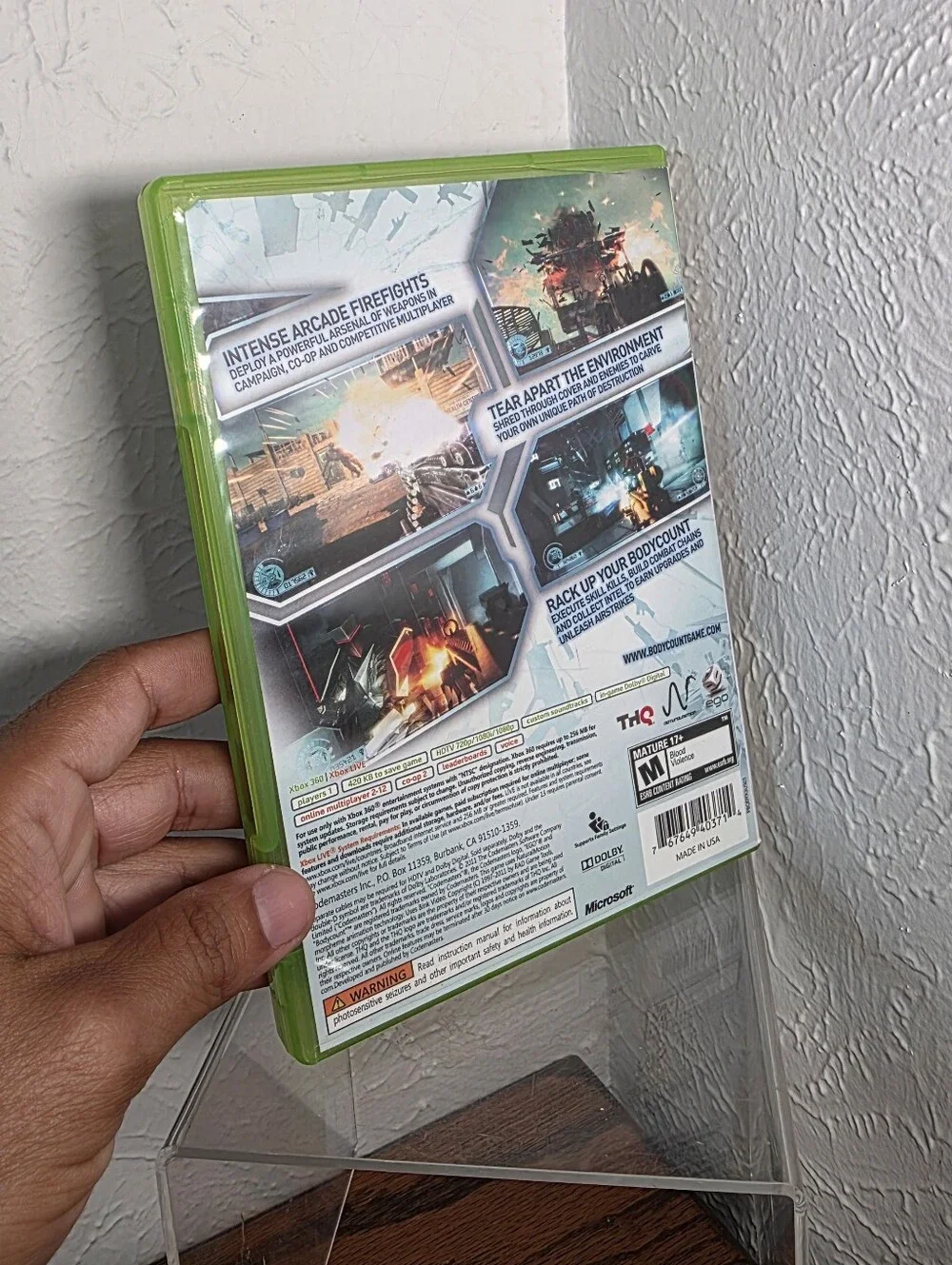 Bodycount CIB Complete Microsoft Xbox 360 Video Game Blockbuster Sticker